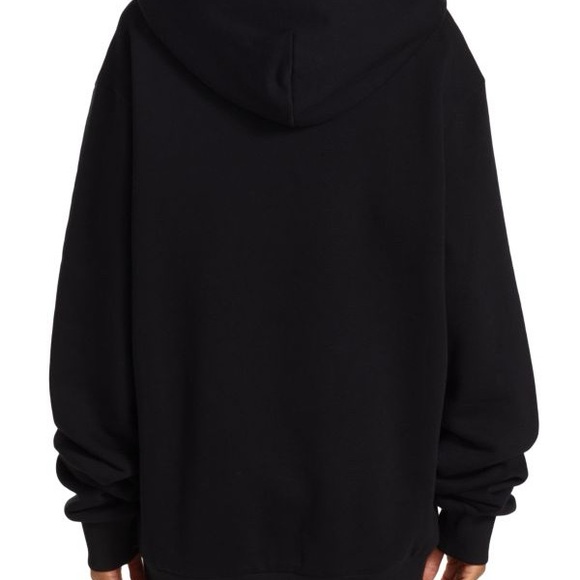 NWT Dolce & Gabbana Black Graphic Logo Hooded Sweatshirt, Women’s Oversized Fit - Picture 6 of 8